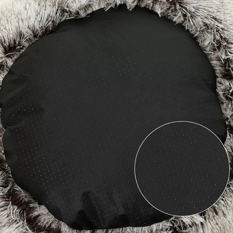 2 - in - 1 Winter Plush Cat Bed: Round cushion cat house, warm basket, and sleep bag for small dogs and cats - PAWSTHENTICS