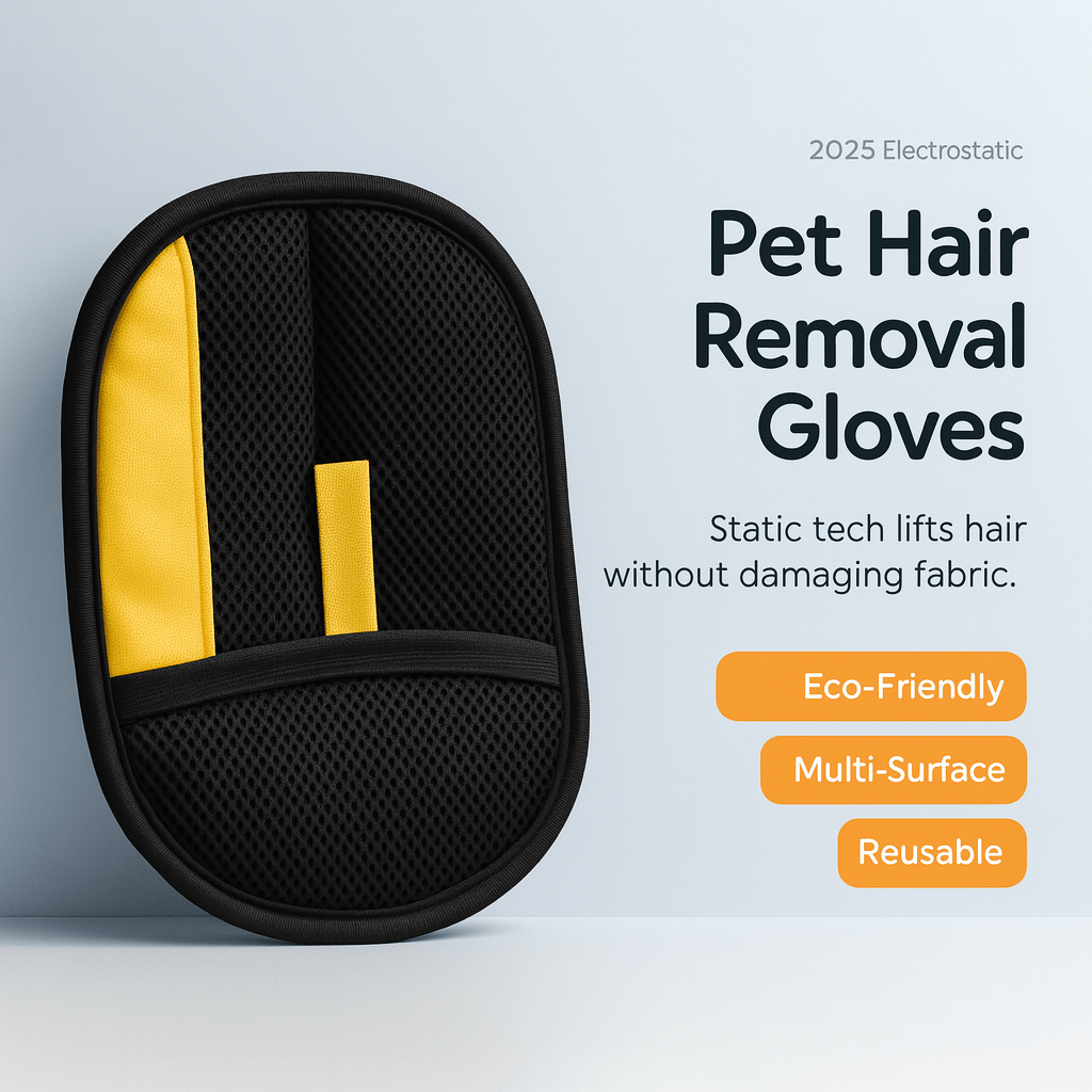 2025 Electrostatic Pet Hair Removal Gloves - Reusable for Cats & Dogs - PAWSTHENTICS