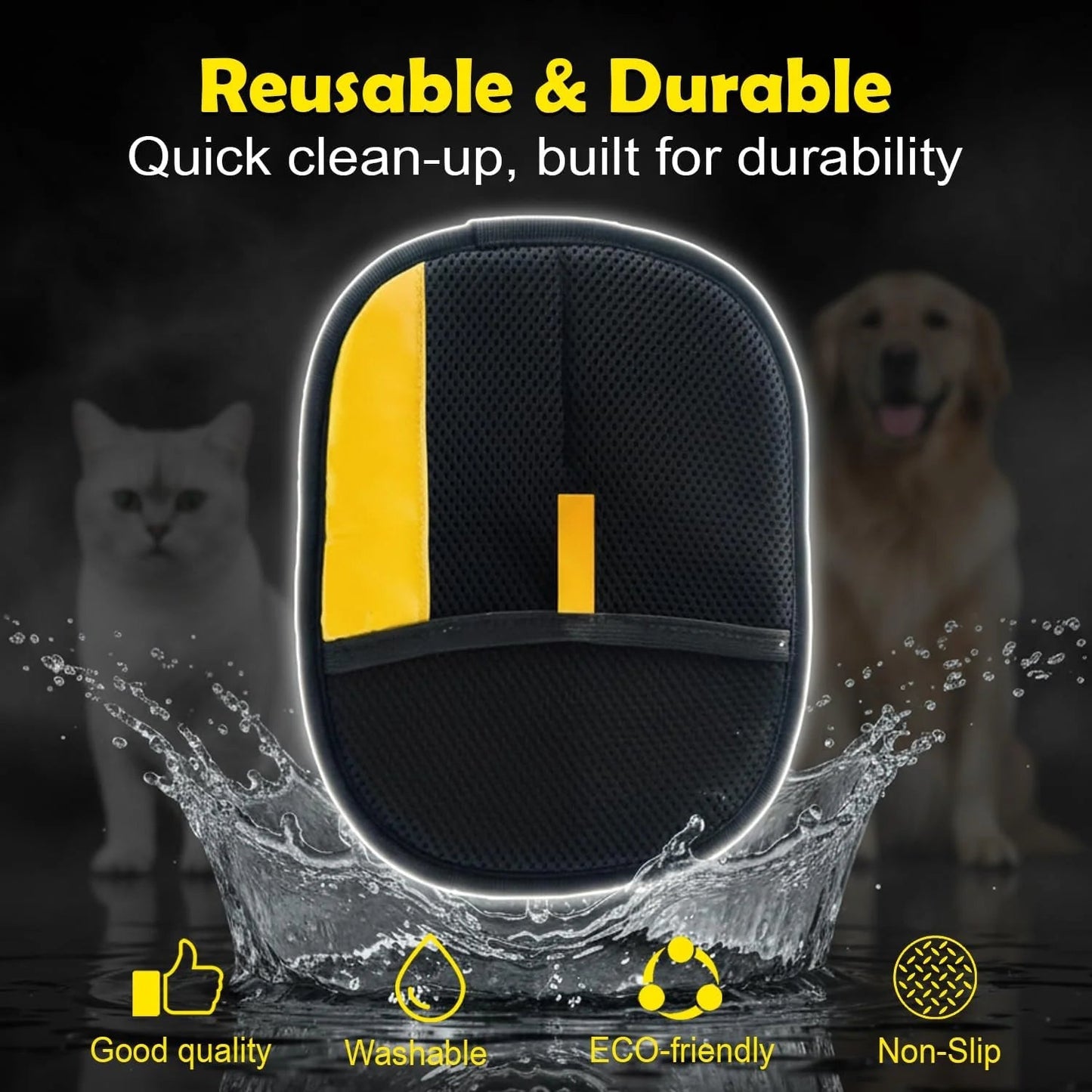 2025 Electrostatic Pet Hair Removal Gloves - Reusable for Cats & Dogs - PAWSTHENTICS