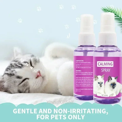 60ml calming spray Feline anti stress pheromone emotional soothing spray Health Cleaning Supplies for Cats - PAWSTHENTICS