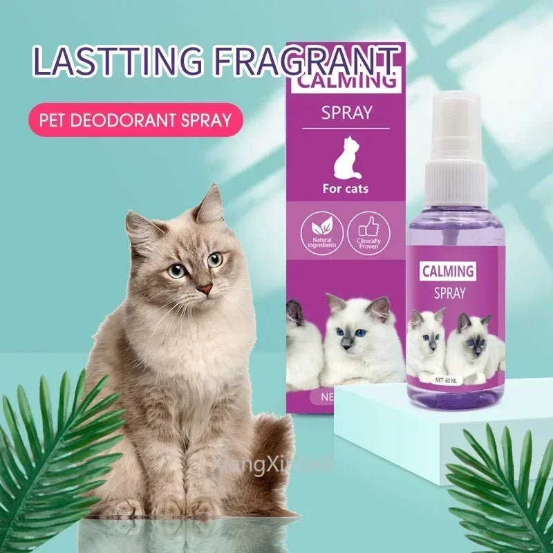 60ml calming spray Feline anti stress pheromone emotional soothing spray Health Cleaning Supplies for Cats - PAWSTHENTICS