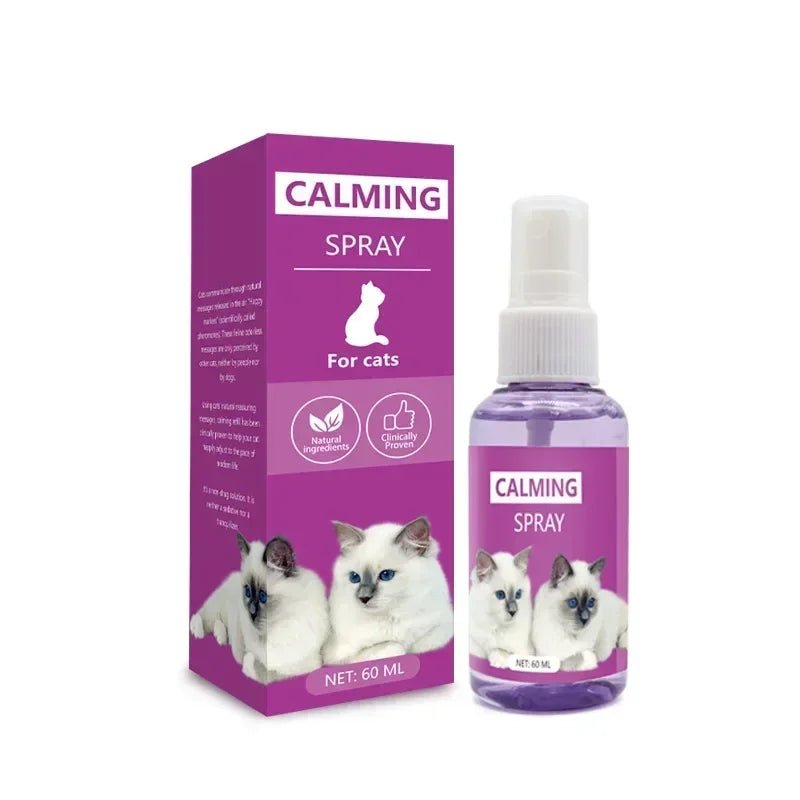 60ml calming spray Feline anti stress pheromone emotional soothing spray Health Cleaning Supplies for Cats - PAWSTHENTICS