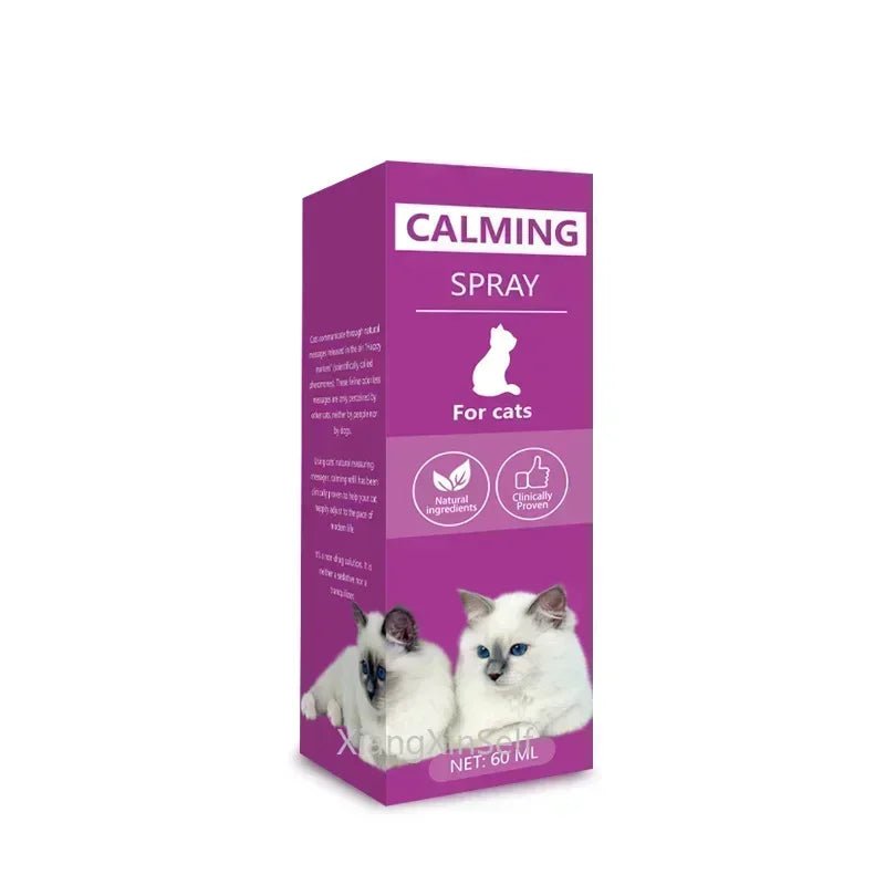 60ml calming spray Feline anti stress pheromone emotional soothing spray Health Cleaning Supplies for Cats - PAWSTHENTICS