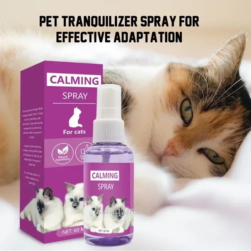 60ml calming spray Feline anti stress pheromone emotional soothing spray Health Cleaning Supplies for Cats - PAWSTHENTICS
