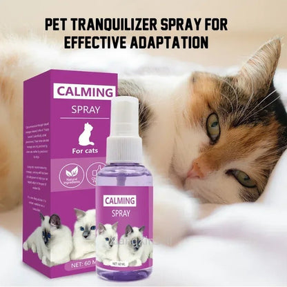 60ml calming spray Feline anti stress pheromone emotional soothing spray Health Cleaning Supplies for Cats - PAWSTHENTICS