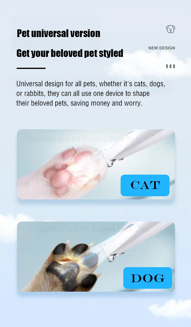 New Dog Paw Trimmer with LED Light