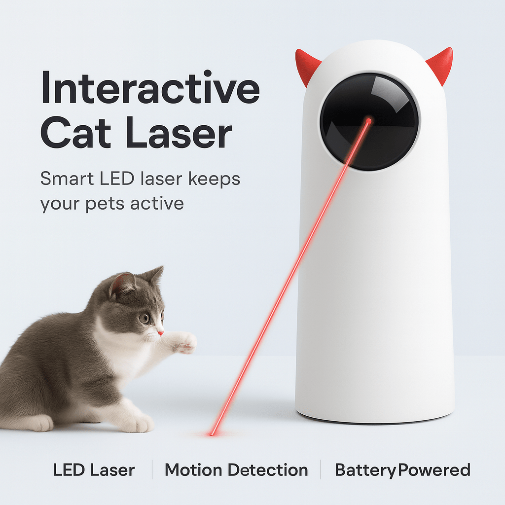 Automatic Cat Toys Interactive Smart Teasing Pet LED Laser - PAWSTHENTICS