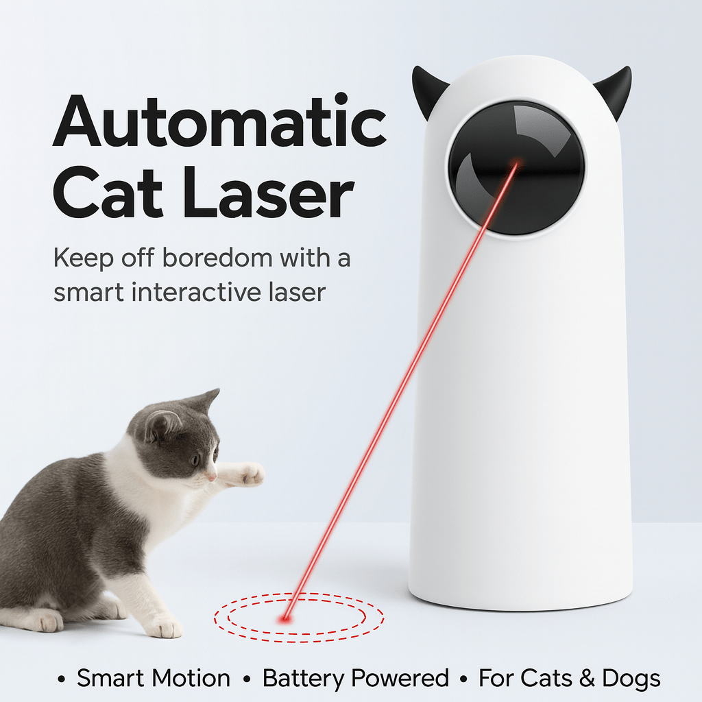 Automatic Cat Toys Interactive Smart Teasing Pet LED Laser - PAWSTHENTICS