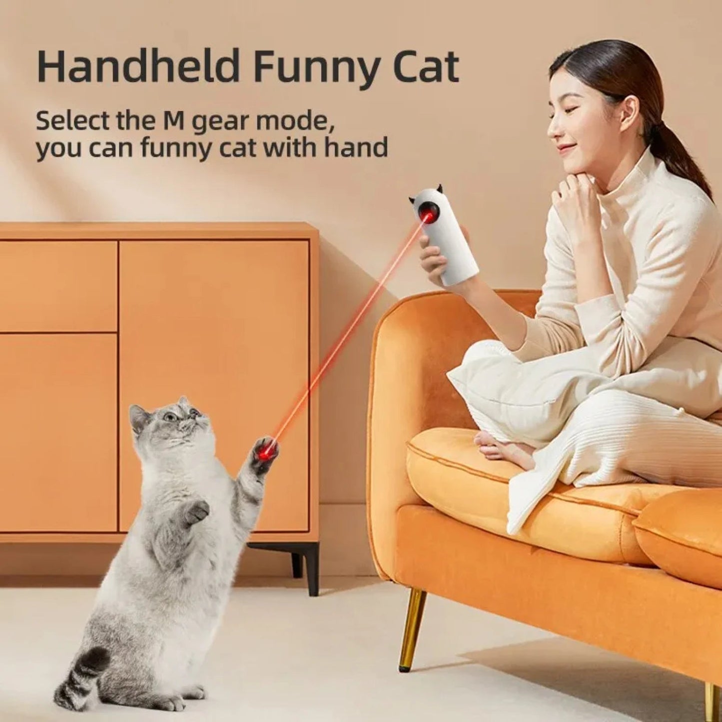 Automatic Cat Toys Interactive Smart Teasing Pet LED Laser - PAWSTHENTICS