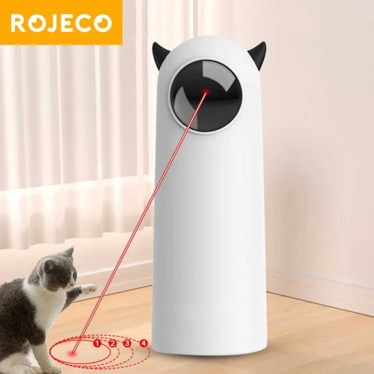 Automatic Cat Toys Interactive Smart Teasing Pet LED Laser - PAWSTHENTICS
