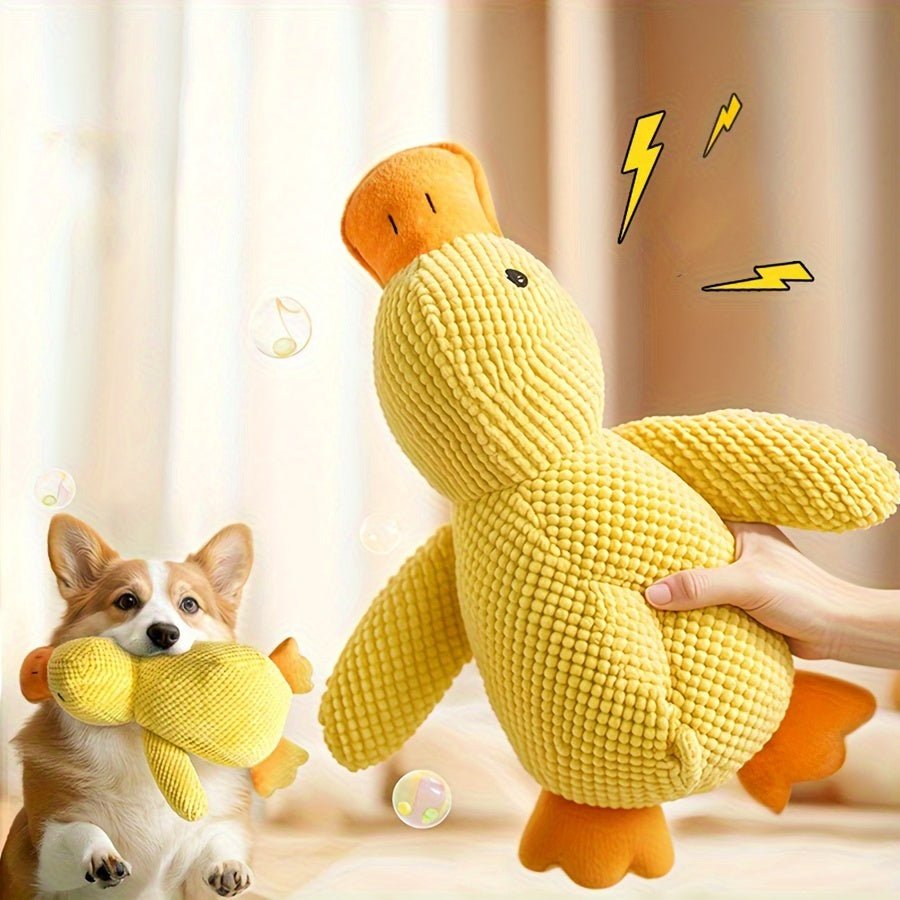 Bite - Resistant Plush Duck Toy with Sound Effects for Small to Medium Dogs - PAWSTHENTICS