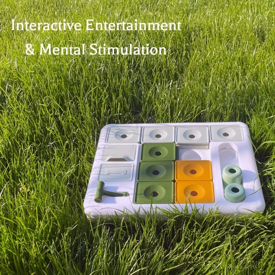 BPA - Free Interactive Dog Puzzle Feeder Toy - Mental Stimulation Treat Puzzle for Slow Eating Fun - Ideal Slow Feeder Toy for Puppies & Adults - PAWSTHENTICS