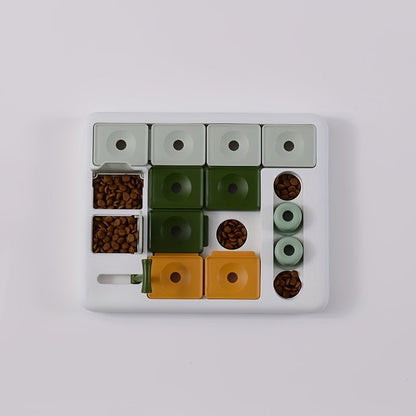 BPA - Free Interactive Dog Puzzle Feeder Toy - Mental Stimulation Treat Puzzle for Slow Eating Fun - Ideal Slow Feeder Toy for Puppies & Adults - PAWSTHENTICS