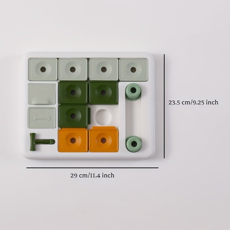 BPA - Free Interactive Dog Puzzle Feeder Toy - Mental Stimulation Treat Puzzle for Slow Eating Fun - Ideal Slow Feeder Toy for Puppies & Adults - PAWSTHENTICS