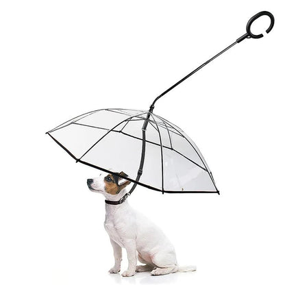 C - Shape Handle Umbrella for Pet with Adjustable Leash For Rain/Snow - PAWSTHENTICS