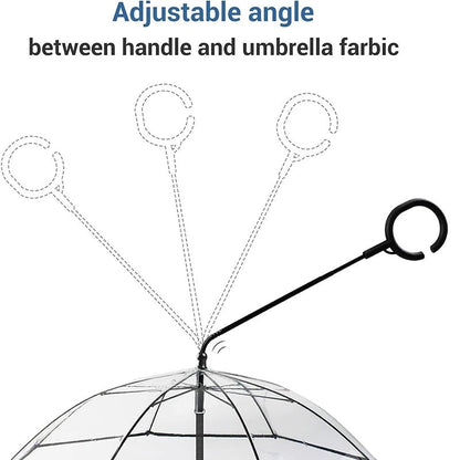 C - Shape Handle Umbrella for Pet with Adjustable Leash For Rain/Snow - PAWSTHENTICS