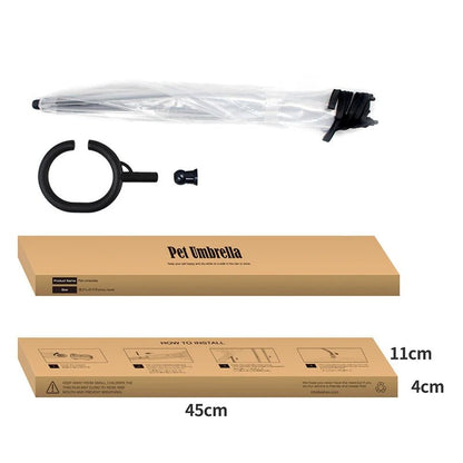 C - Shape Handle Umbrella for Pet with Adjustable Leash For Rain/Snow - PAWSTHENTICS