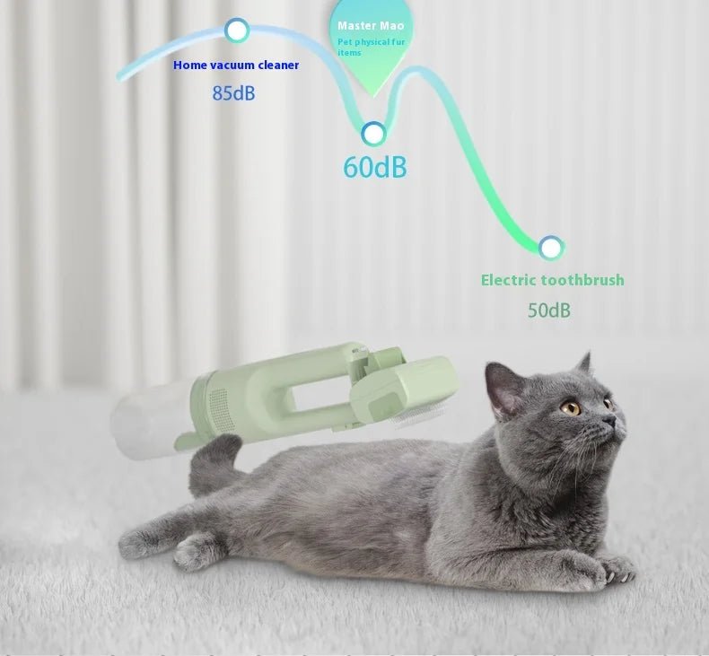 Cat Grooming Vacuum 5Brushes Pet Grooming Kit - PAWSTHENTICS