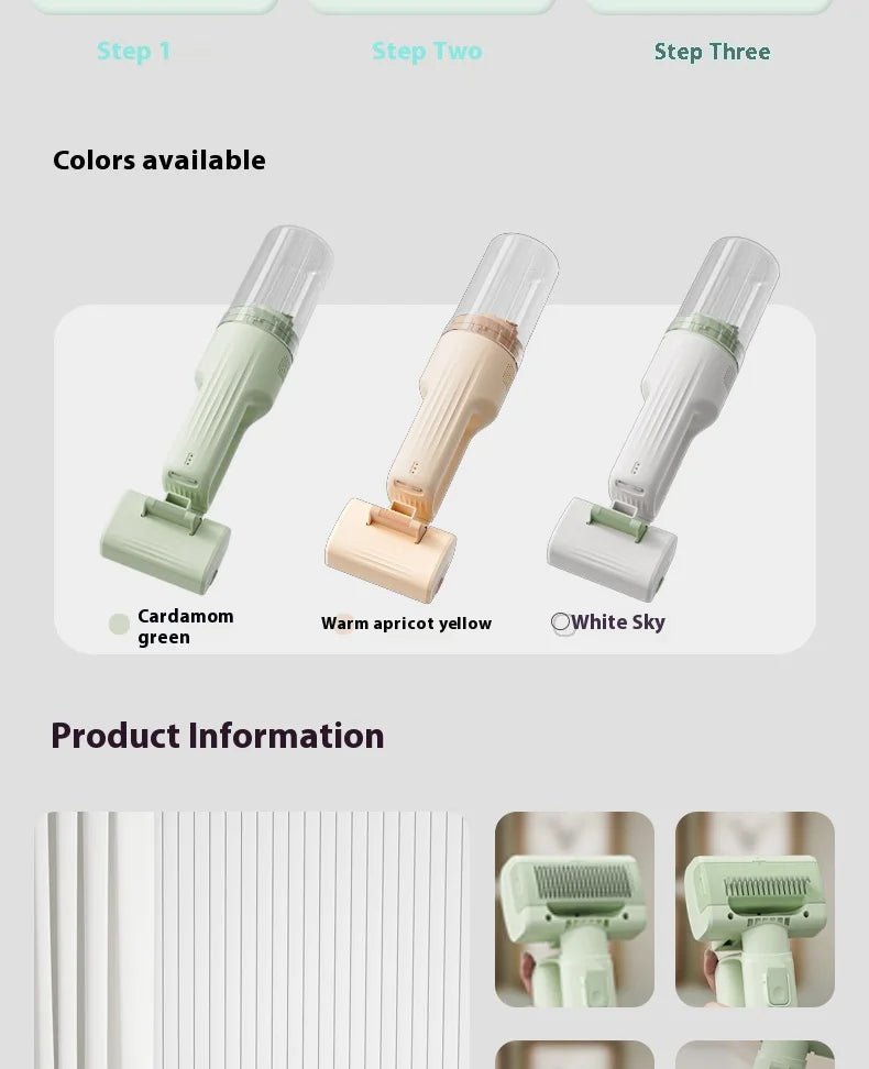 Cat Grooming Vacuum 5Brushes Pet Grooming Kit - PAWSTHENTICS