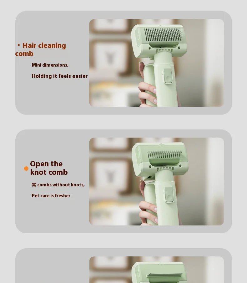 Cat Grooming Vacuum 5Brushes Pet Grooming Kit - PAWSTHENTICS