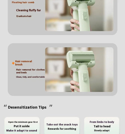 Cat Grooming Vacuum 5Brushes Pet Grooming Kit - PAWSTHENTICS