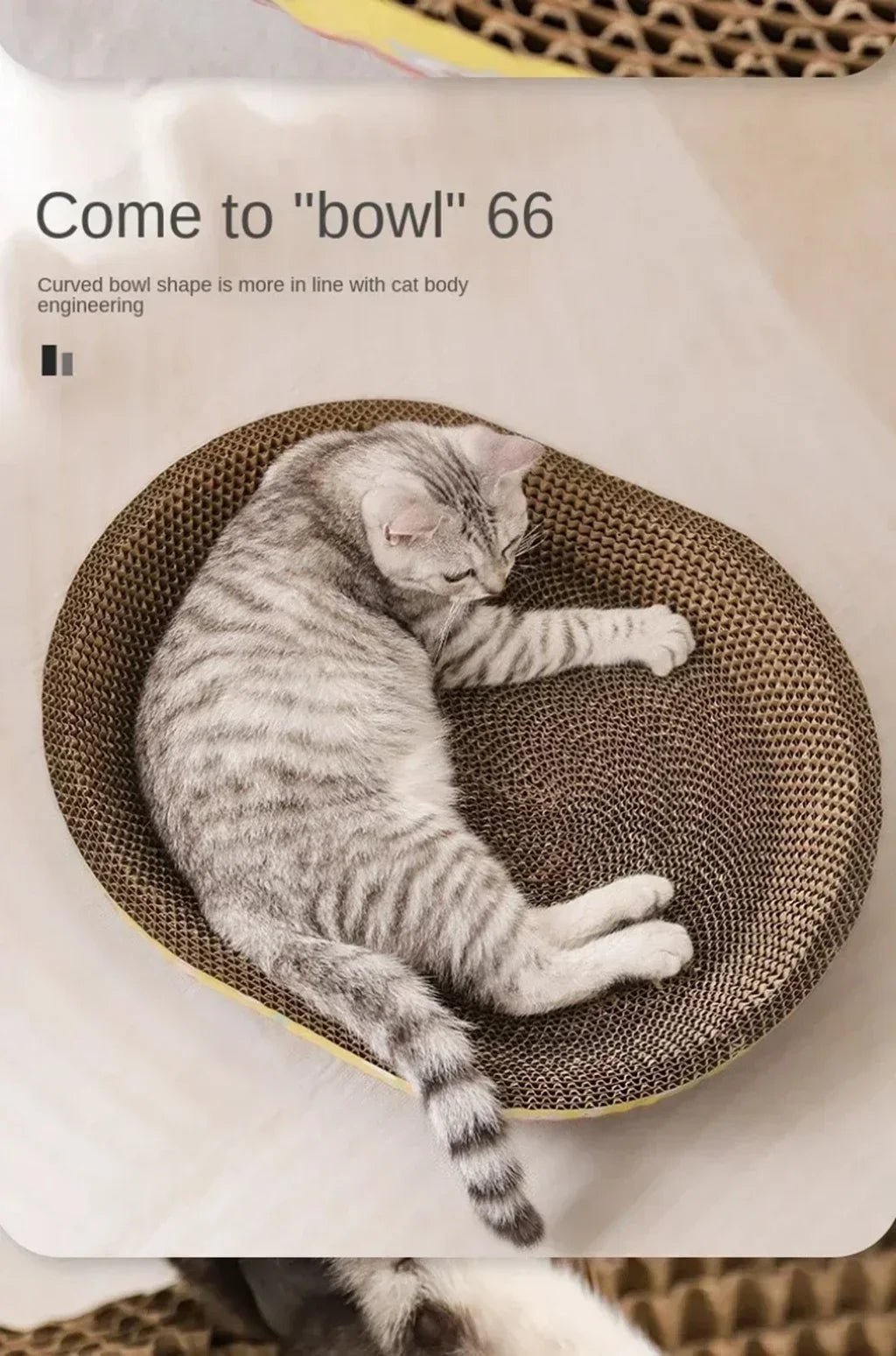 Cat Scratching Board Protect Furniture Grinding Claw Toys Oval Corrugated Paper Wear - resistant Cat Nest Cat Accessories - PAWSTHENTICS