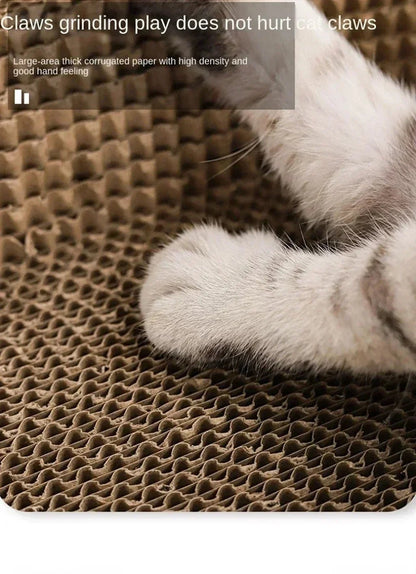 Cat Scratching Board Protect Furniture Grinding Claw Toys Oval Corrugated Paper Wear - resistant Cat Nest Cat Accessories - PAWSTHENTICS