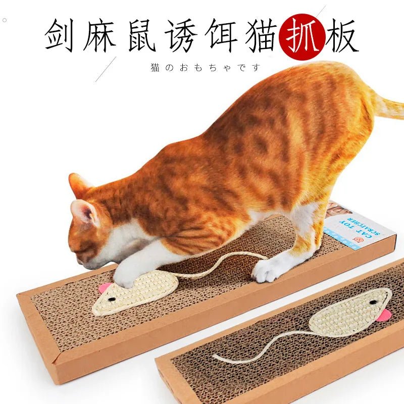 Cat Scratching Board Protect Furniture Grinding Claw Toys Oval Corrugated Paper Wear - resistant Cat Nest Cat Accessories - PAWSTHENTICS