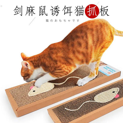 Cat Scratching Board Protect Furniture Grinding Claw Toys Oval Corrugated Paper Wear - resistant Cat Nest Cat Accessories - PAWSTHENTICS