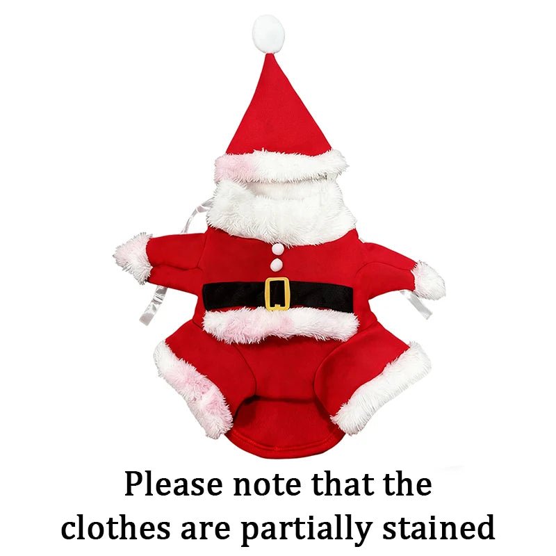 Christmas Cat Costumes Funny Santa Claus Clothes For Small Cats Dogs Xmas New Year Pet Cat Clothing Winter Kitty Kitten Outfits - PAWSTHENTICS
