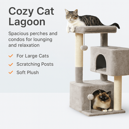Cozy Cat Lagoon Tree - PAWSTHENTICS