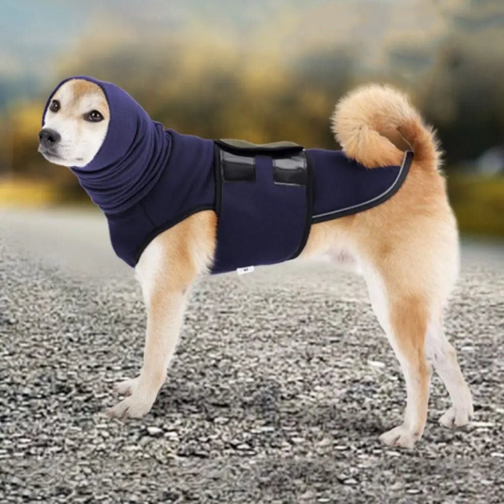 Dog Calming Wrap: Elastic Anxiety Vest with Hoodie - PAWSTHENTICS