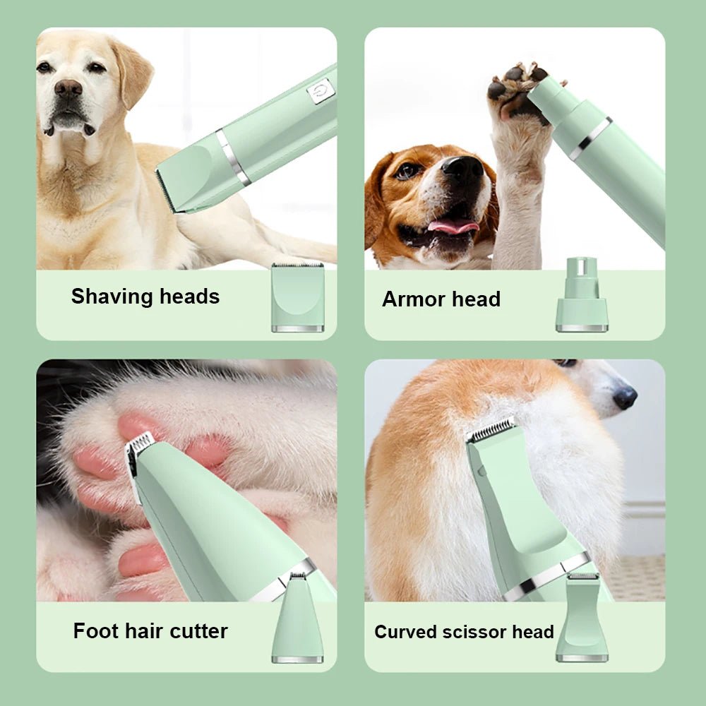 Dog Clipper 3 in 1 Pet Electric Hair Shaver With Cat Nail Grinder Trimmer Dog's Haircut Grooming Tools Cat Claw Cutter - PAWSTHENTICS