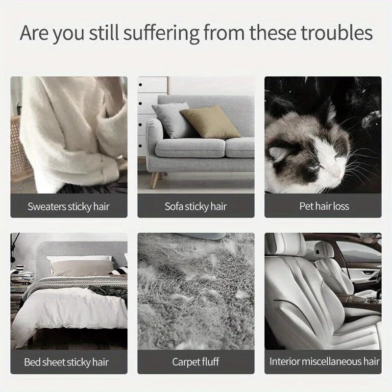 Double - Sided Pet Hair Remover, Manual Electrostatic Sticky Lint Brush, for Cat, Clothing, Sofa, Furniture, Carpet Cleaning - PAWSTHENTICS