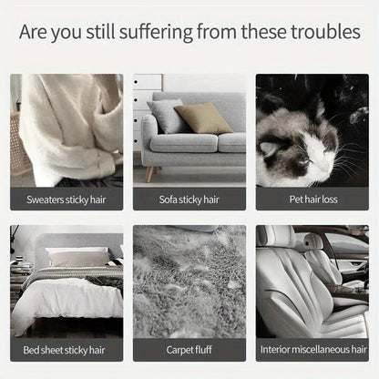 Double - Sided Pet Hair Remover, Manual Electrostatic Sticky Lint Brush, for Cat, Clothing, Sofa, Furniture, Carpet Cleaning - PAWSTHENTICS