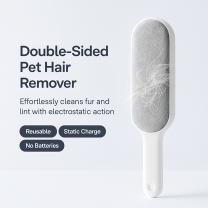 Double - Sided Pet Hair Remover, Manual Electrostatic Sticky Lint Brush, for Cat, Clothing, Sofa, Furniture, Carpet Cleaning - PAWSTHENTICS