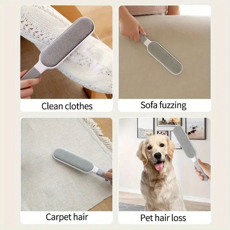 Double - Sided Pet Hair Remover, Manual Electrostatic Sticky Lint Brush, for Cat, Clothing, Sofa, Furniture, Carpet Cleaning - PAWSTHENTICS