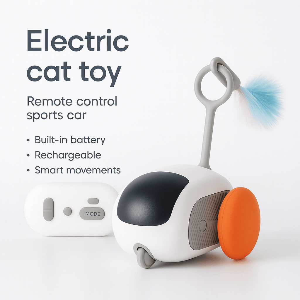 Electric cat toy remote control sports car - PAWSTHENTICS