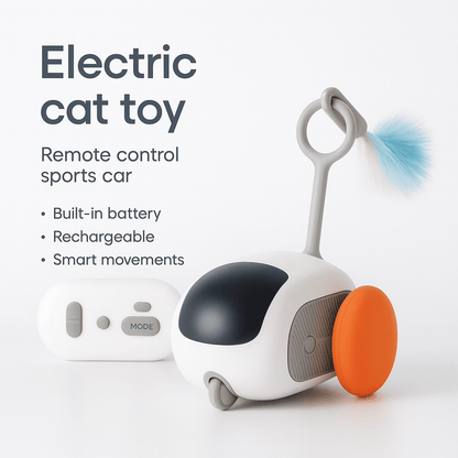 Electric cat toy remote control sports car - PAWSTHENTICS