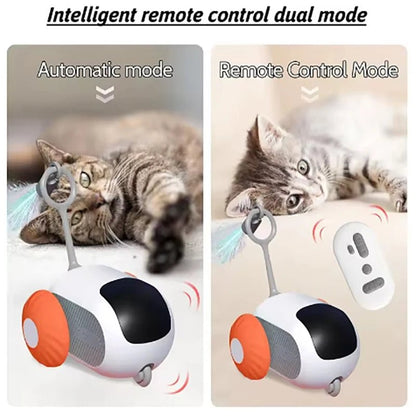 Electric cat toy remote control sports car self entertainment toy suitable for cats indoor interactive intelligent - PAWSTHENTICS