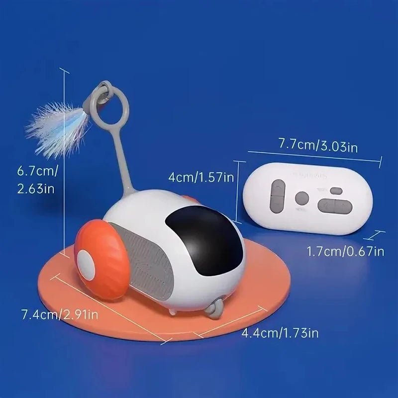 Electric cat toy remote control sports car self entertainment toy suitable for cats indoor interactive intelligent - PAWSTHENTICS