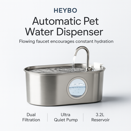 HEYBO Automatic Pet Water Dispenser with Ultra Quiet Pump