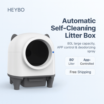 HEYBO 80L Automatic Self - Cleaning Cat Litter Box - PAWSTHENTICS