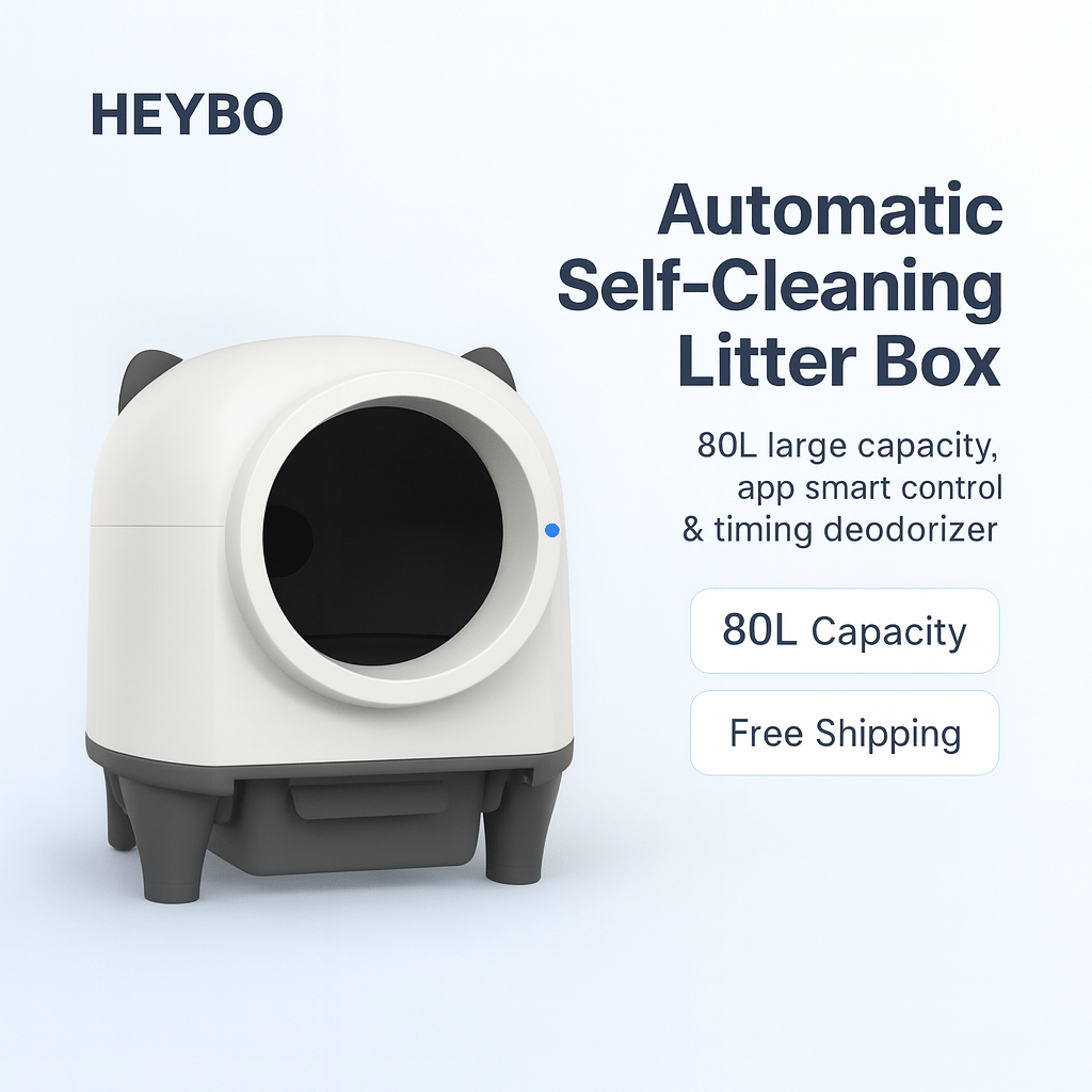 HEYBO 80L Automatic Self - Cleaning Cat Litter Box - PAWSTHENTICS