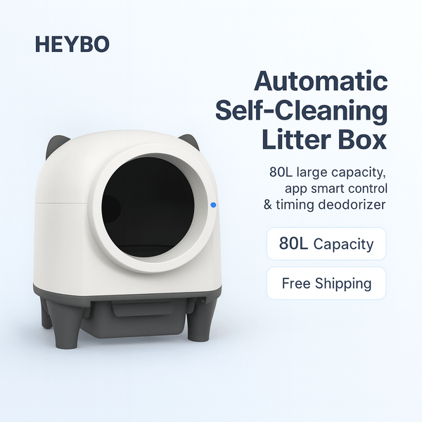 HEYBO 80L Automatic Self - Cleaning Cat Litter Box - PAWSTHENTICS