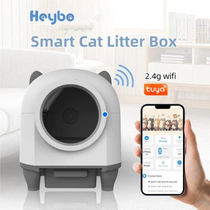 HEYBO 80L Automatic Self - Cleaning Cat Litter Box - PAWSTHENTICS