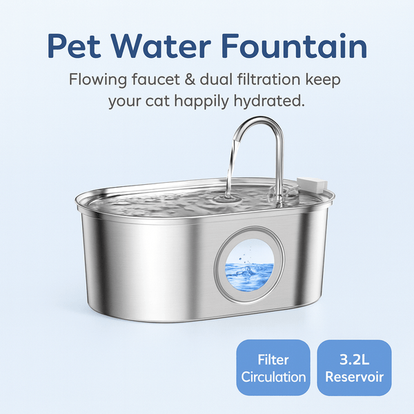 HEYBO Automatic Pet Water Dispenser with Ultra Quiet Pump - PAWSTHENTICS