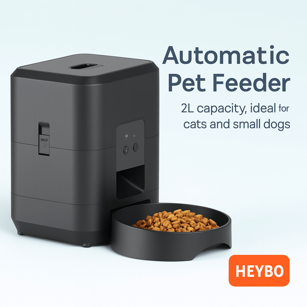 HEYBO Smart Pet Feeder | Automatic, 2L Capacity for Cats & Dogs - PAWSTHENTICS