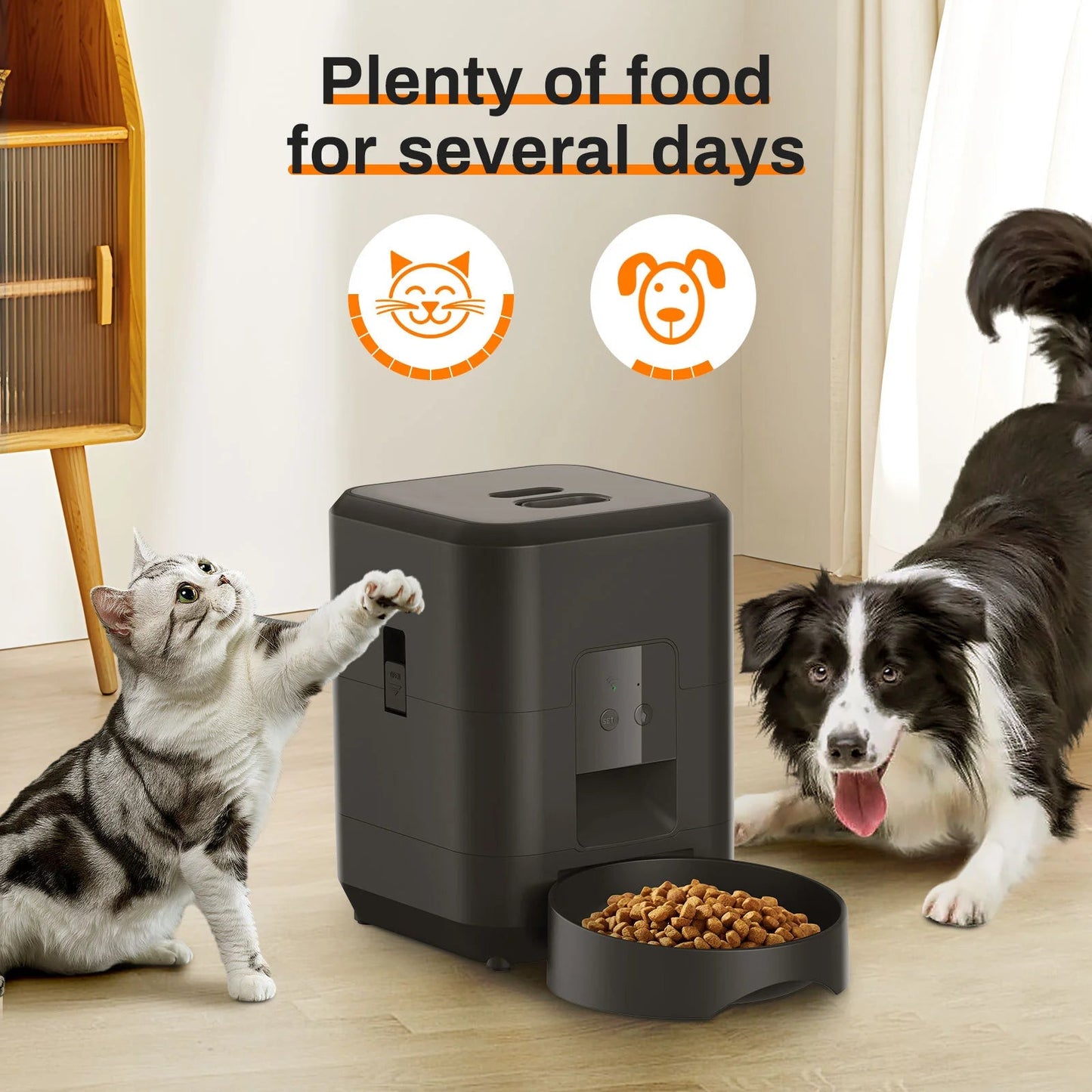 HEYBO Smart Pet Feeder | Automatic, 2L Capacity for Cats & Dogs - PAWSTHENTICS