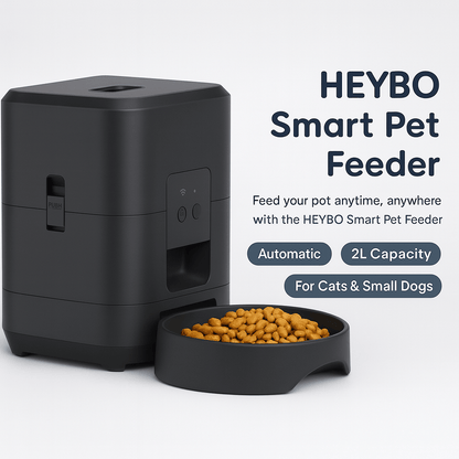 HEYBO Smart Pet Feeder | Automatic, 2L Capacity for Cats & Dogs - PAWSTHENTICS